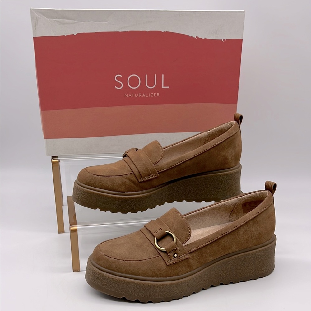 SOUL Naturalizer Brown Platform Loafers